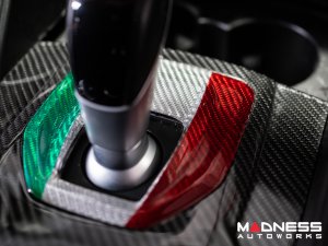 Alfa Romeo Stelvio Shift Gate Trim Panel - Carbon Fiber - Pre '20 - Italian Theme  - Feroce Carbon